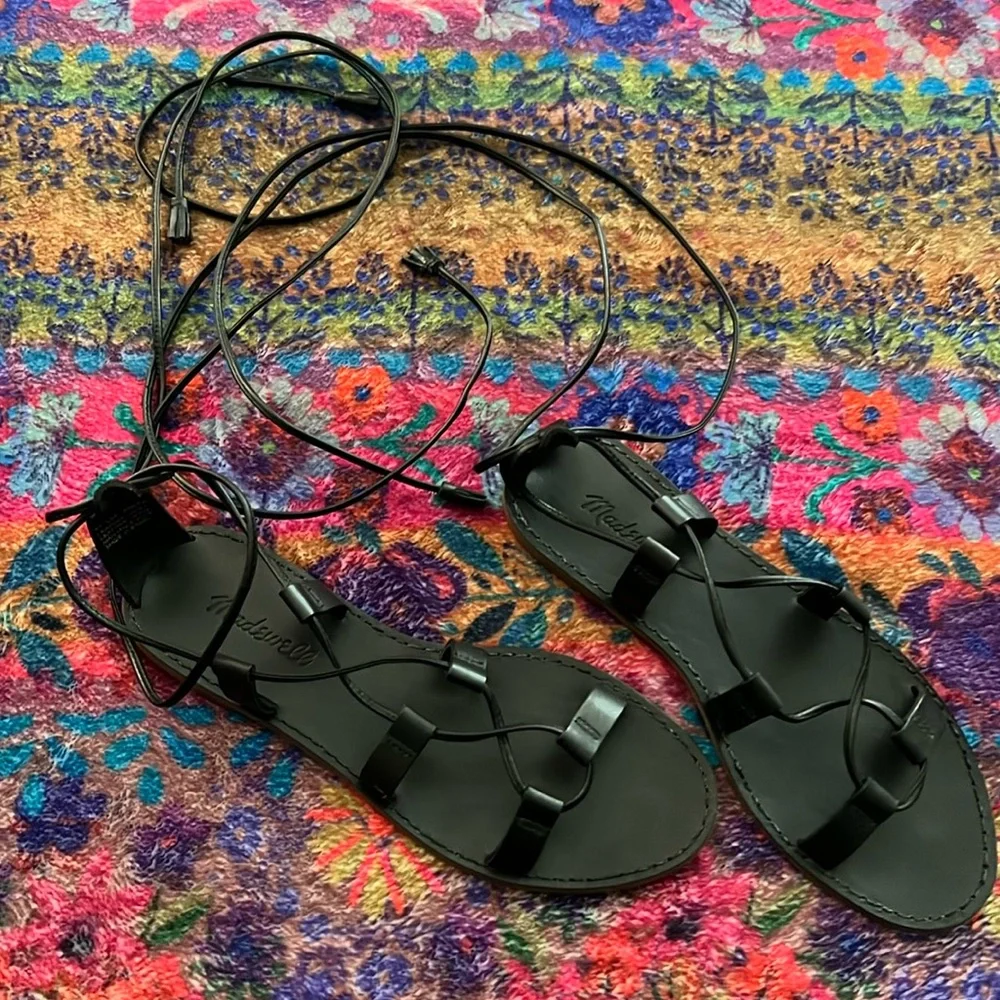 NWOT MADEWELL LACE UP SANDALS💗💗💗 - Picture 4 of 7